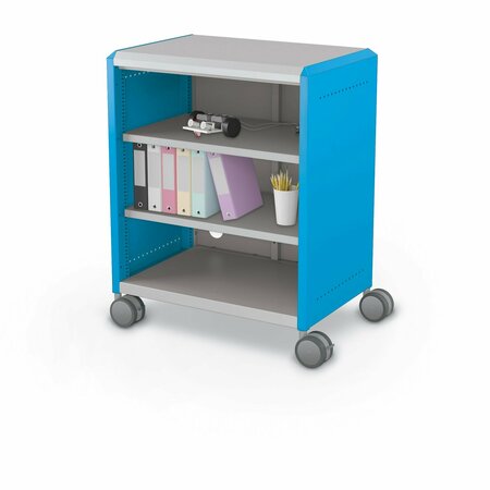 Mooreco Compass Cabinet Midi H2 With Shelves Blue 36.1in H x 28.4in W x 19.2in D B2A1E1D1X0